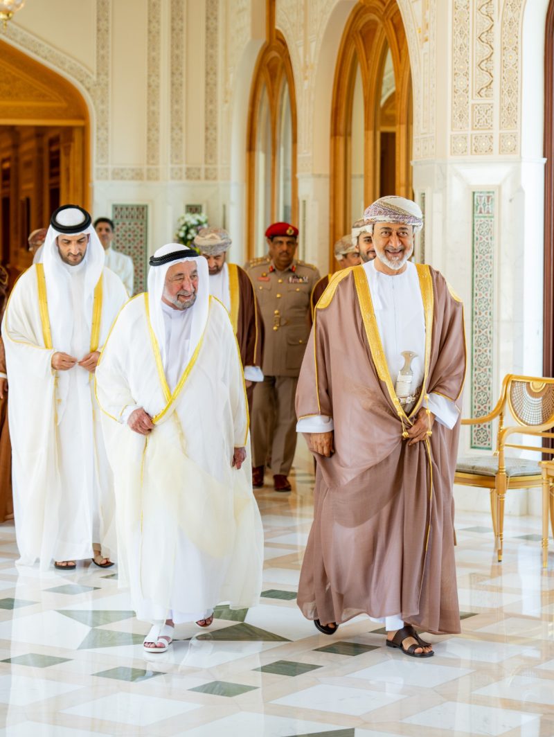 The Sultan meets Sheikh Sultan bin Muhammad Al-Qasimi is the ruler of the Emirate of Sharjah