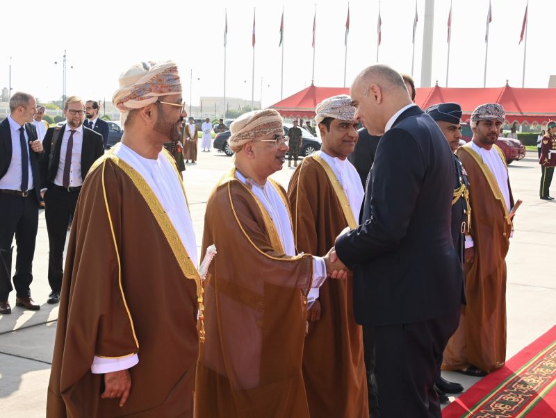 The President of the Swiss Federation leaves the Sultanate of Oman