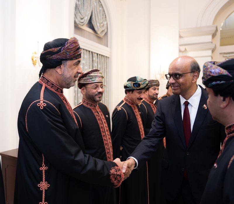 In honor of His Majesty the Sultan, the Singaporean President holds a dinner