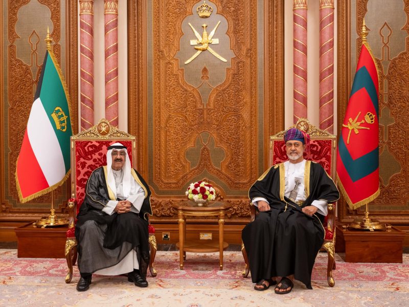 His Highness Sheikh Emir of the State of Kuwait arrives in the Sultanate of Oman on a “state” visit