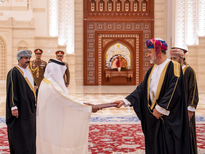 His Majesty receives Qatari Ambassador credentials