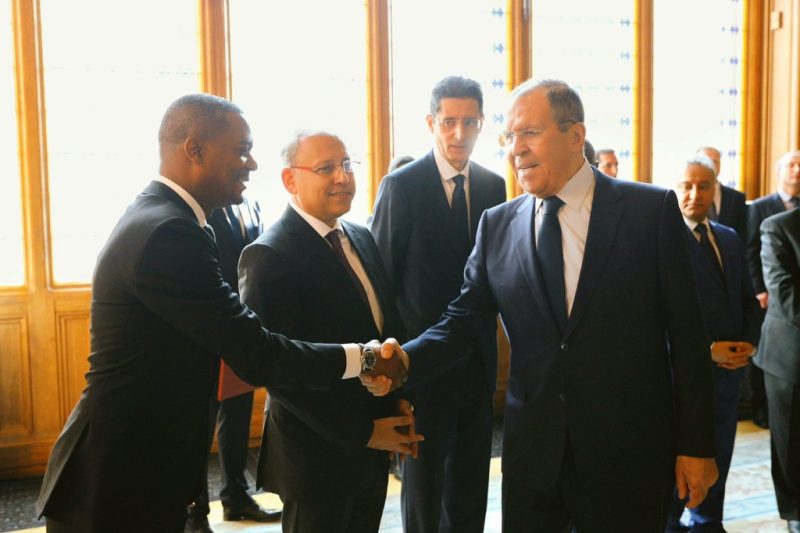 His Excellency the Ambassador attends a meeting of heads of missions of Arab countries with the Russian Foreign Minister