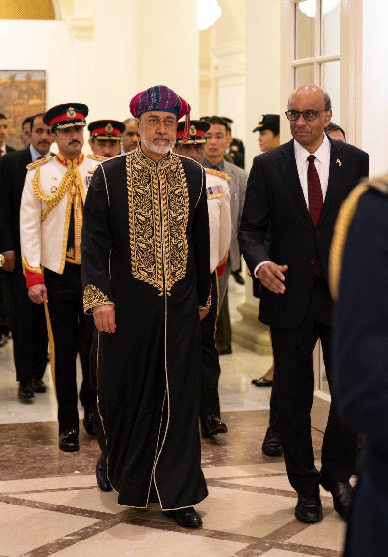 In honor of His Majesty the Sultan, the Singaporean President holds a dinner