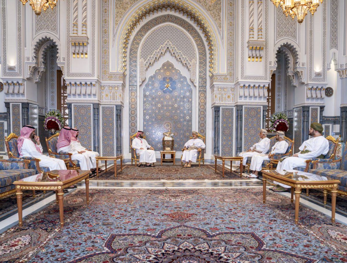 His-Majesty-Sultan-Haitham-and-Prince Mohammed-bin-Salman-meeting