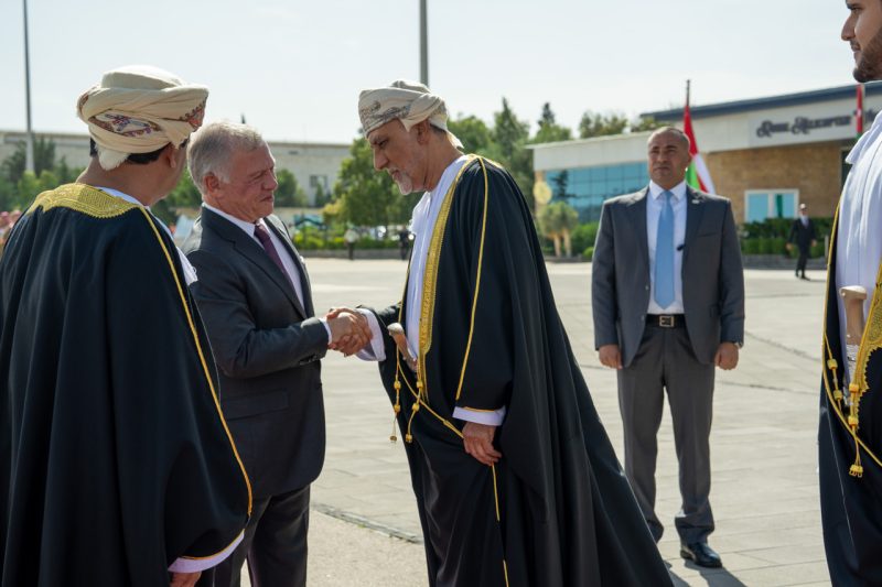 His Majesty arrives in Jordan