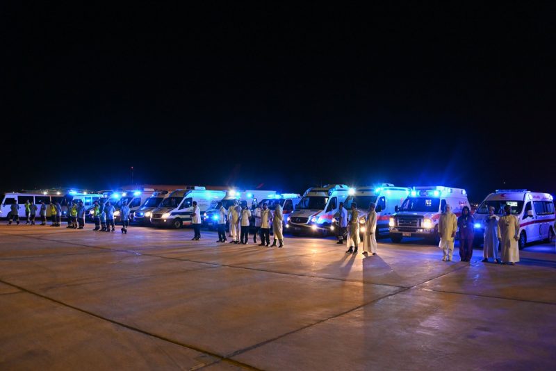 Oman ambulances ready for wounded Palestinians