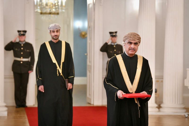 The Ambassador of the Sultanate of Oman to the United Kingdom of Great Britain and Northern Ireland presents his credentials as a non-resident Ambassador to the Republic of Latvia