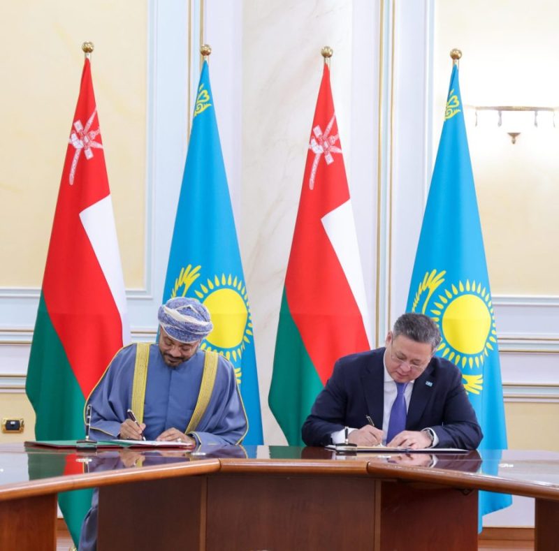 Sayyid Badr and Foreign Minister of Kazakhstan sign cooperation agreement 