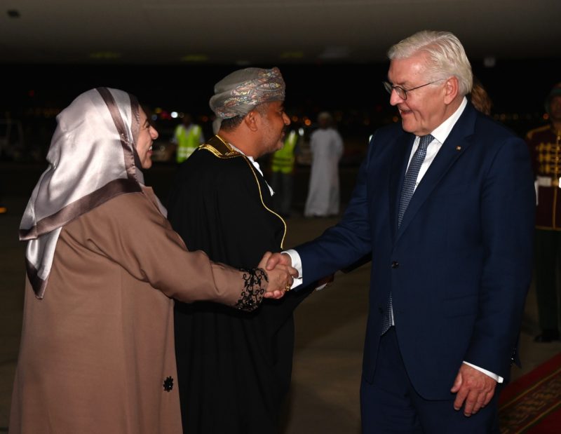 The President of the Federal Republic of Germany arrives in the Sultanate of Oman