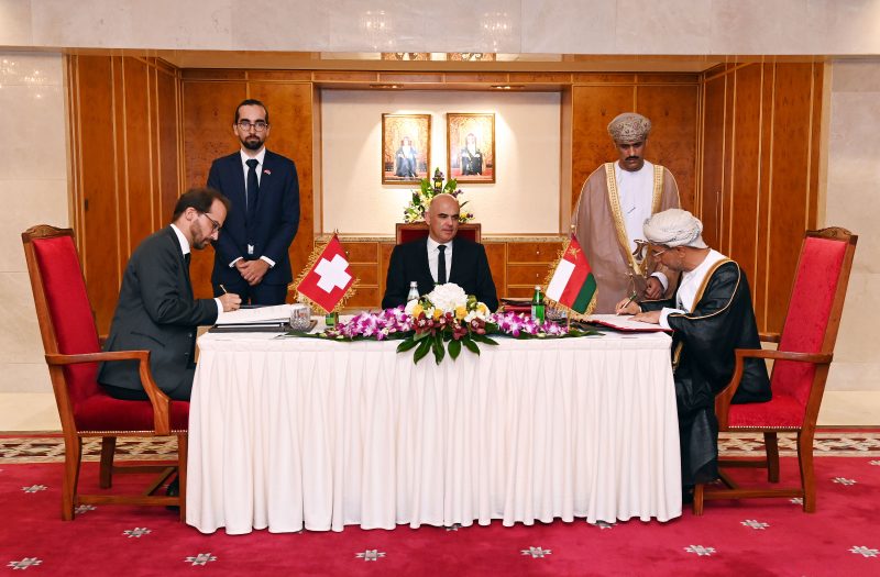 The Sultanate of Oman and the Swiss Confederation sign several memorandums of understanding in various fields