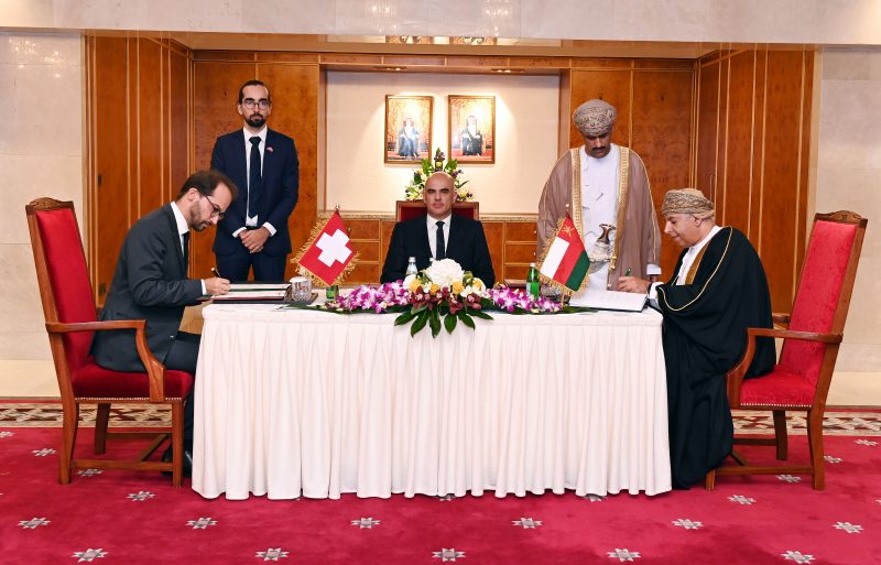 The Sultanate of Oman and the Swiss Confederation sign several memorandums of understanding in various fields