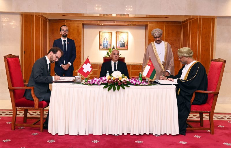 The Sultanate of Oman and the Swiss Confederation sign several memorandums of understanding in various fields