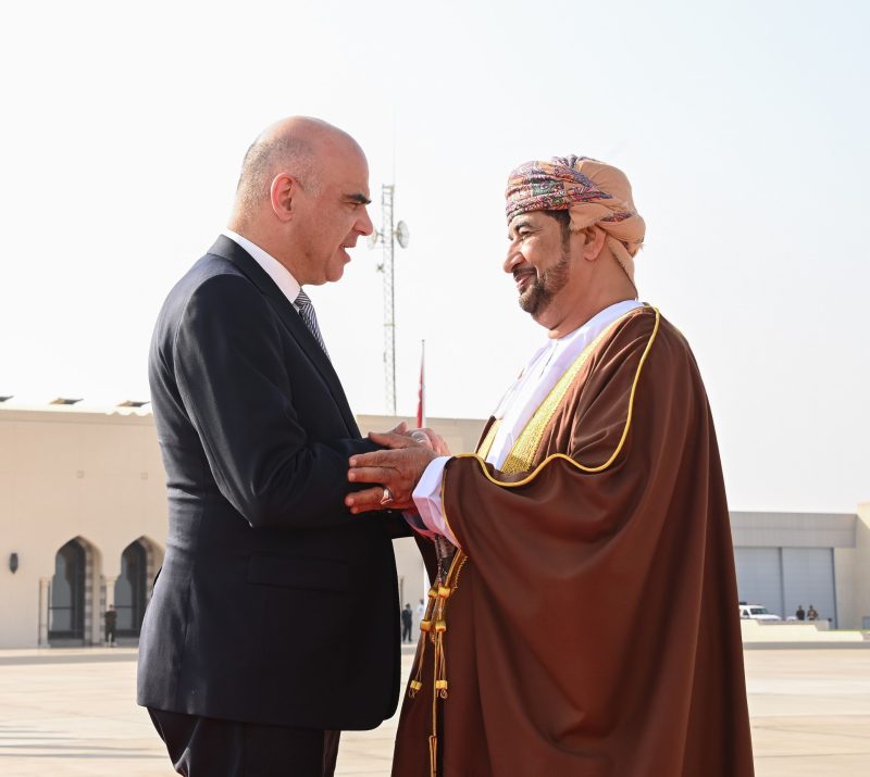 The President of the Swiss Federation leaves the Sultanate of Oman