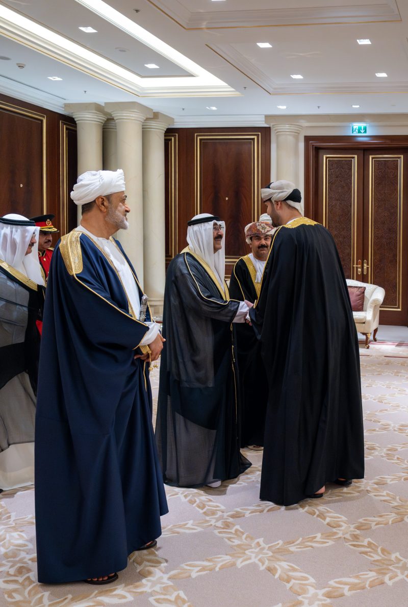 His Majesty the Sultan arrives in the State of Kuwait