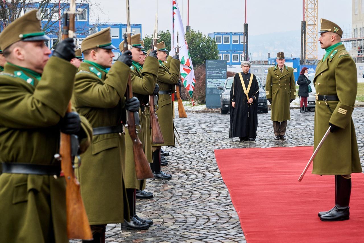 The Omani Ambassador presents his credentials to Her Excellency the President of Hungary as an accredited ambassador to Hungary.