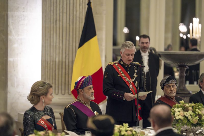 Official dinner held in Belgium in honour of His Majesty