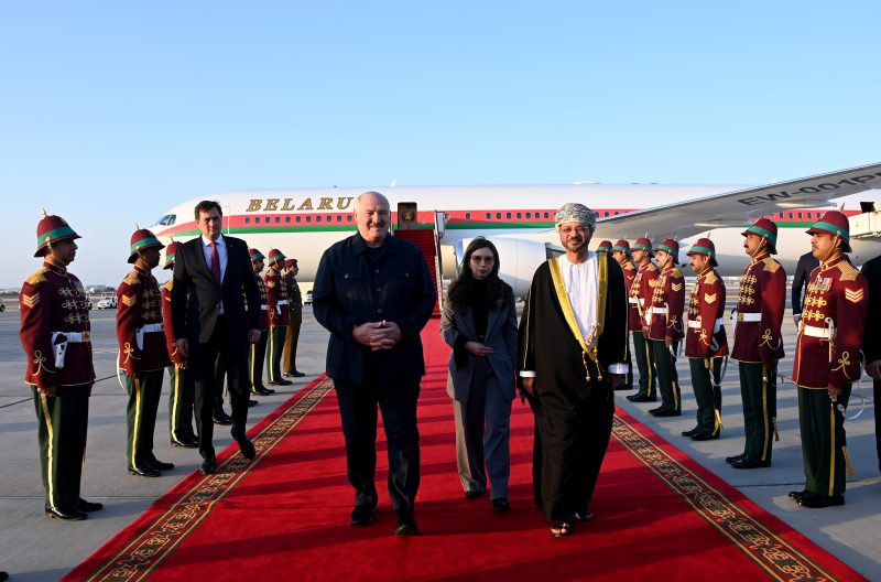 President of Belarus arrives in Oman