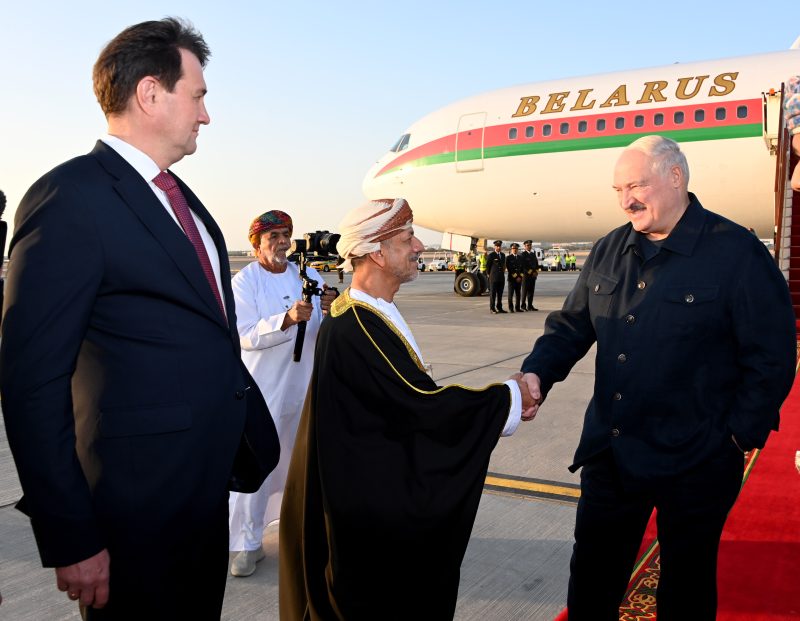 President of Belarus arrives in Oman