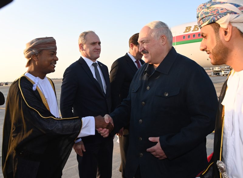 President of Belarus arrives in Oman