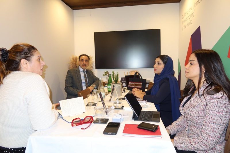 One of the private meeting rooms at the Oman Pavilion at Davos Forum 2025