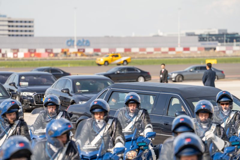 His Majesty arrives in the Netherlands