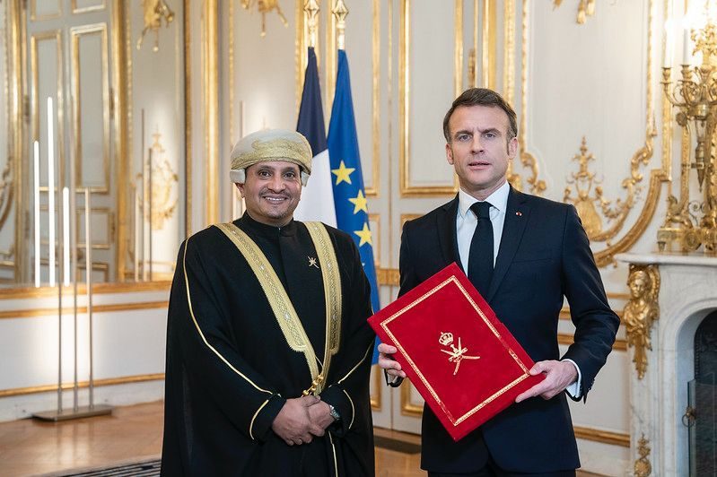 Oman Ambassador France presents credentials to President Macron