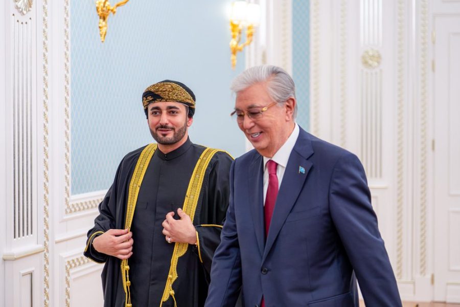President of Kazakhstan receives His Highness Sayyid Theyazin