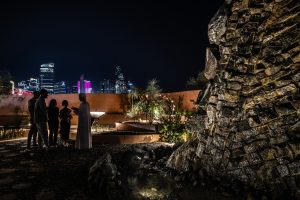 Peridotite rock at centre of Oman Garden at Doha Expo