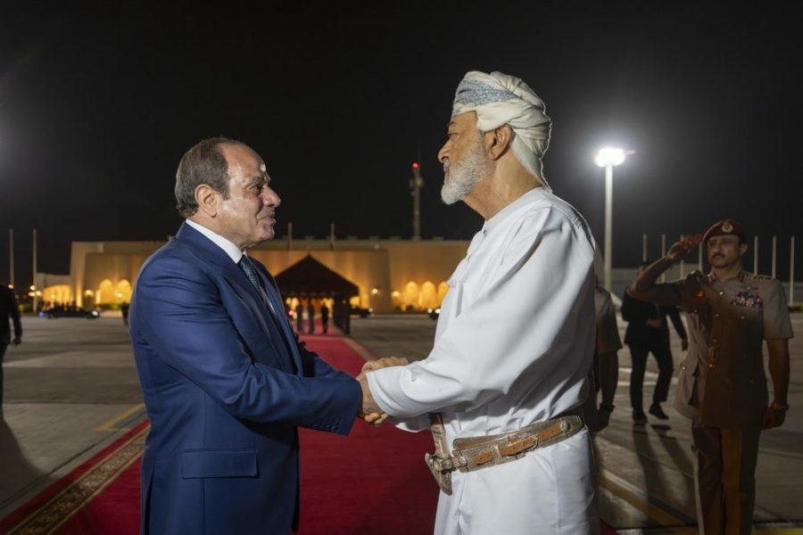 President of Egypt Leaves Oman