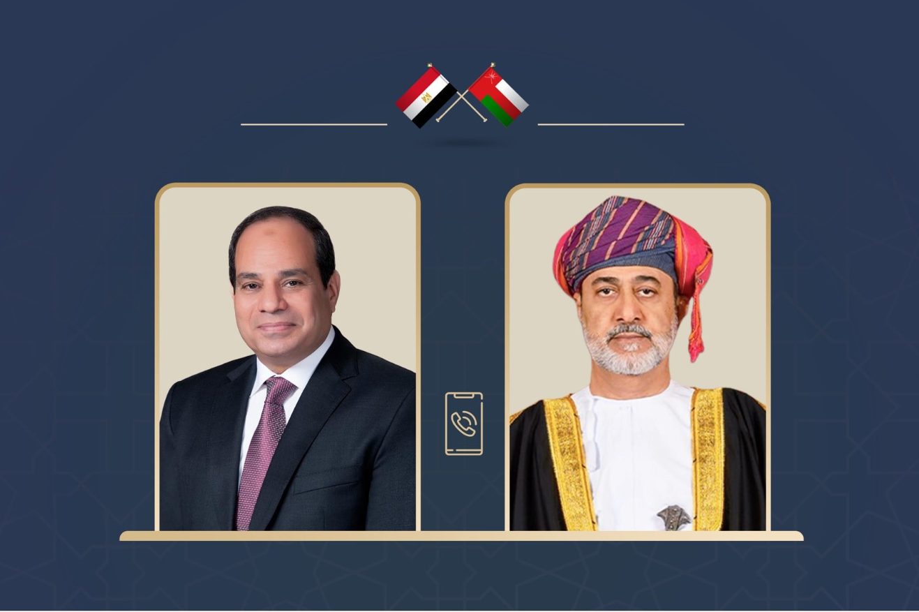 Sultan-Haitham-phone-call- with-President-Sisi