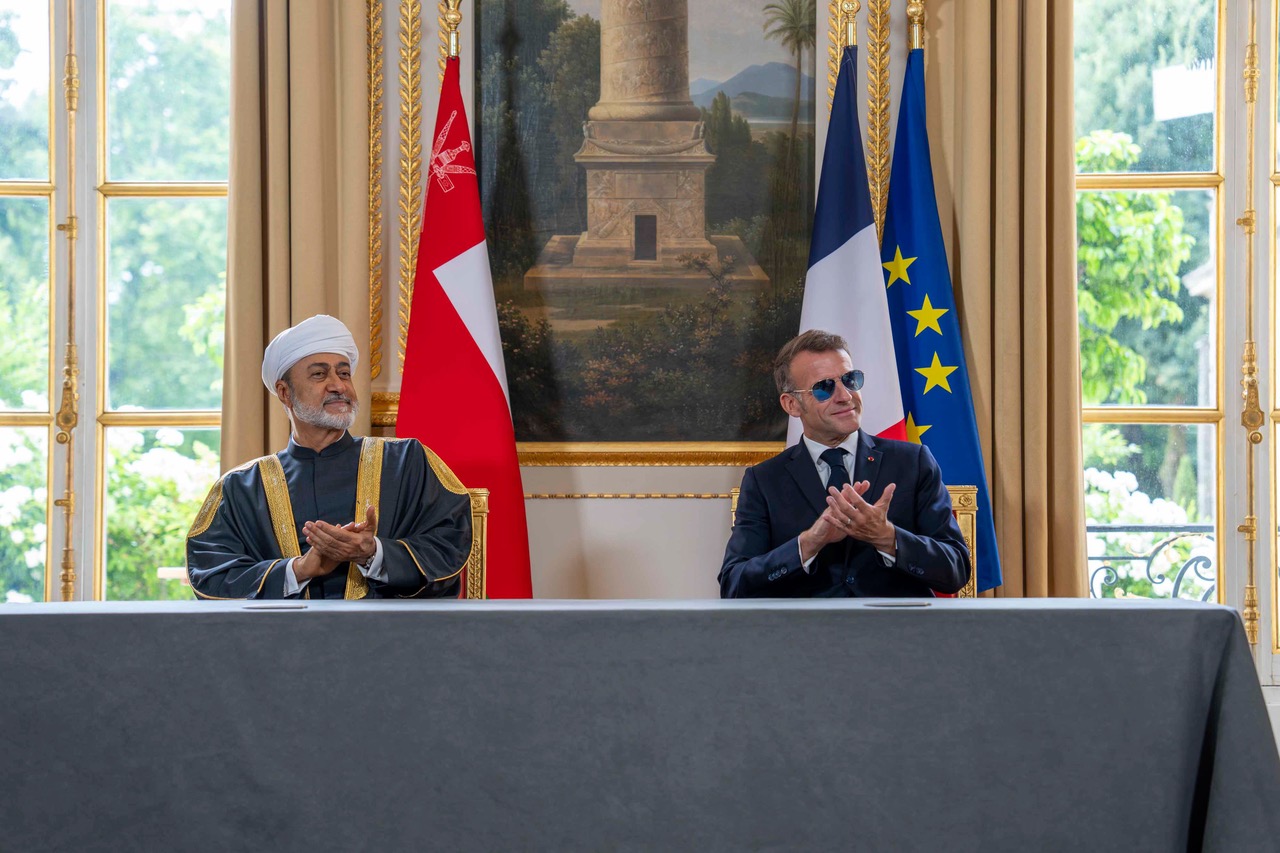 His Majesty and French President witness signing of agreements