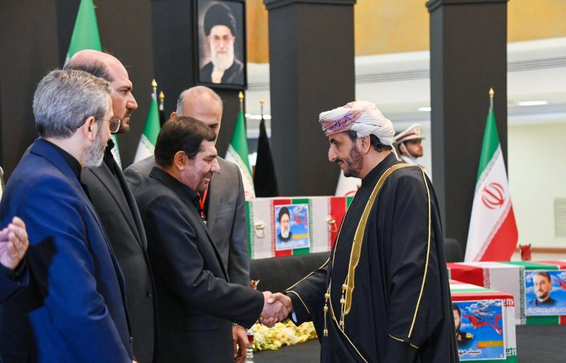 Oman delegation conveys the condolences of His Majesty to the head of Iran's executive authority. 