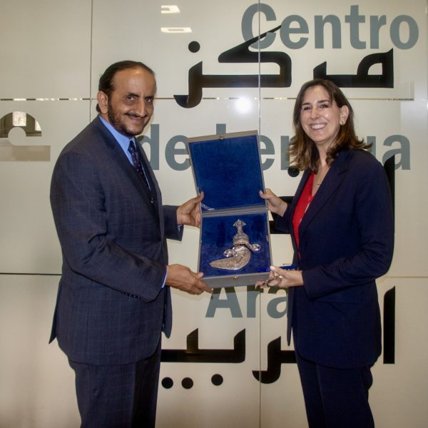 Cristina Juarranz with Sheikh Khalifa in MAdrid 