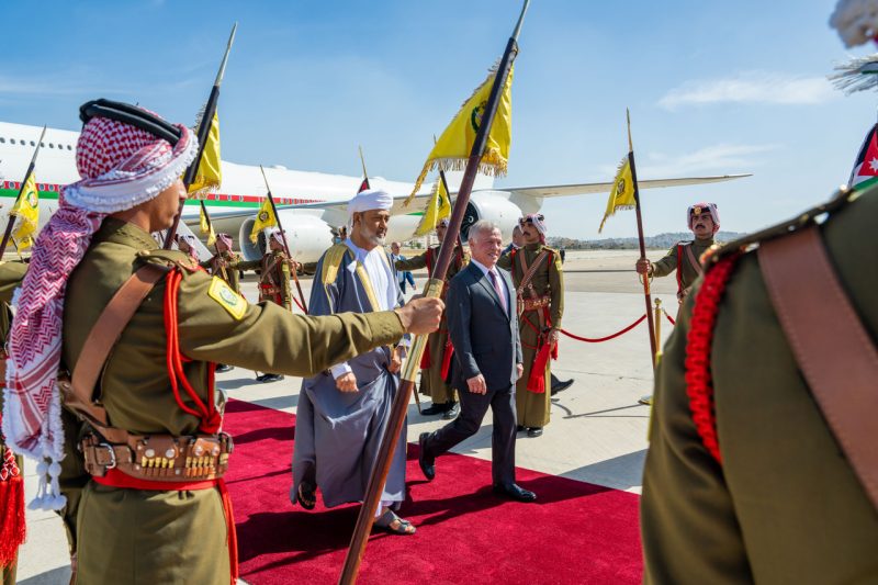 His Majesty arrives in Jordan