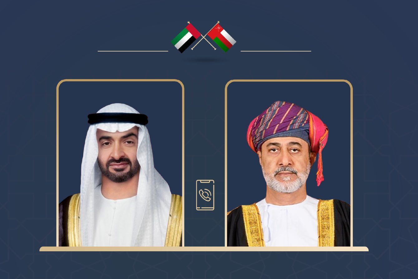 جلالةُ السُّلطان المُعظم وسمو الشيخ رئيس دولة الإمارات يبحثان التطورات في المنطقة