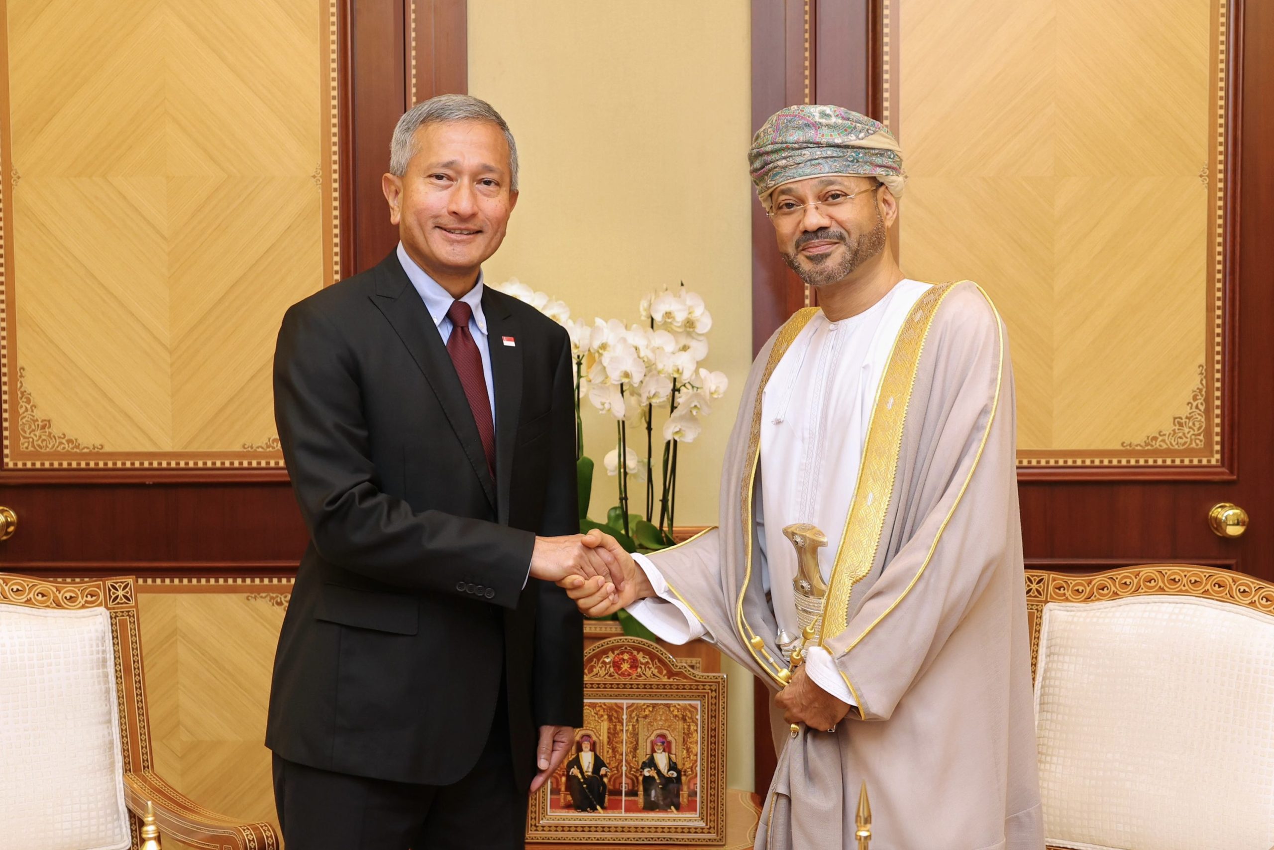 His Excellency the Minister of Foreign Affairs meets with His Excellency the Minister of Foreign Affairs of the Republic of Singapore