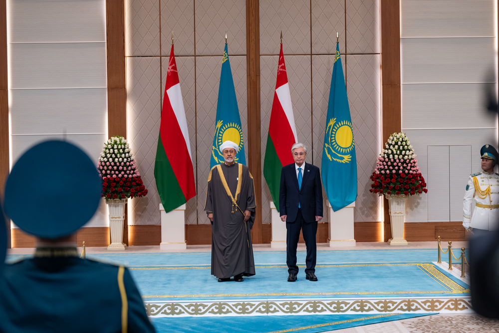 Official reception ceremony for His Majesty in Kazakhstan