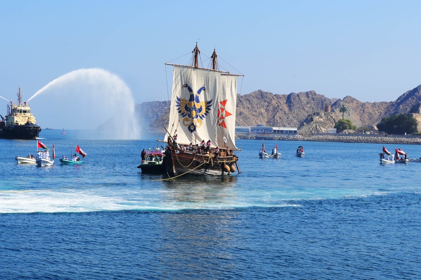 Port Sultan Qaboos receives Indian navy sailing vessel Kaundinya