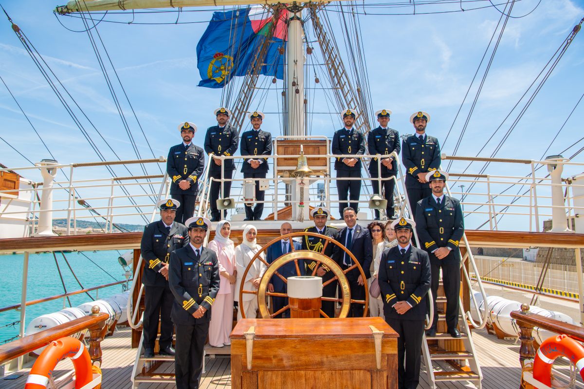 Italy: Shabab Oman II Docks in Civitavecchia