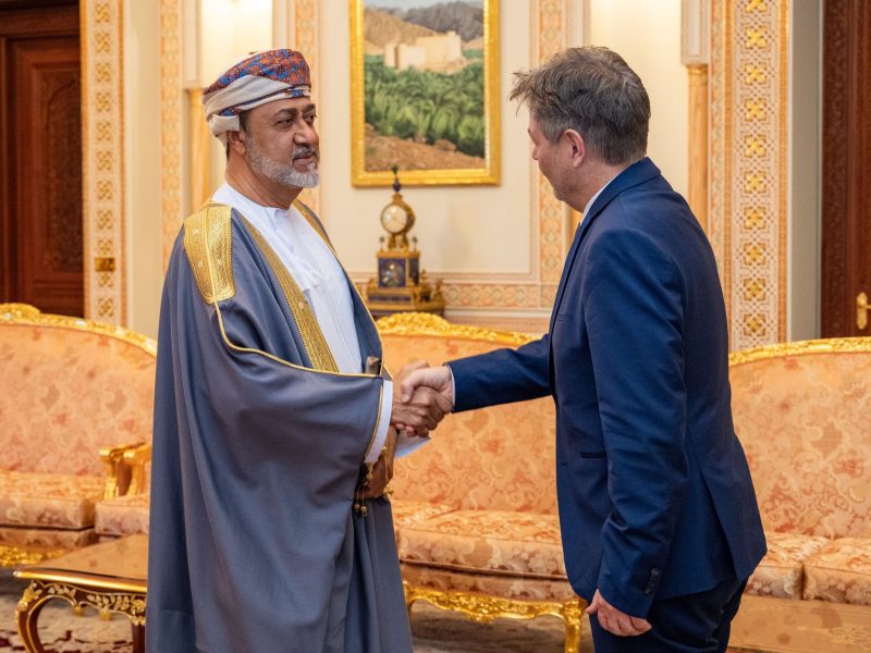 His Majesty the Sultan receives the Vice Chancellor and German Minister of Economic Affairs and Climate Action