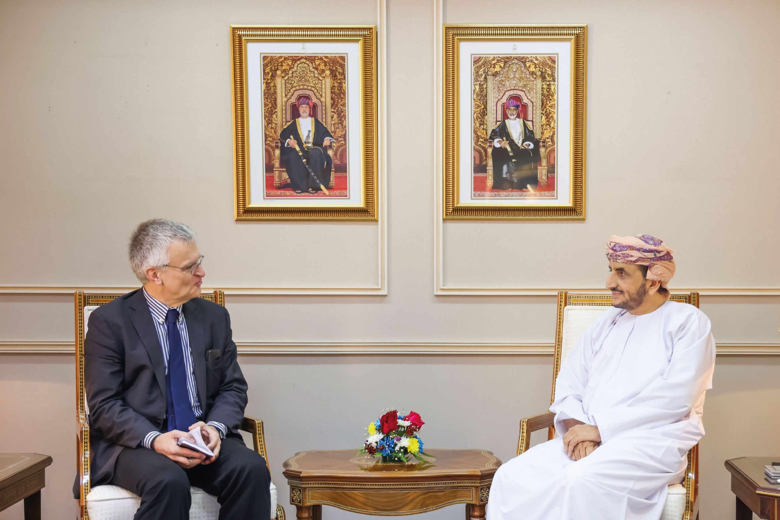 Khalifa-Alharthy-recieves-peter-semneby-sweden's-special-envoy-for-yemen