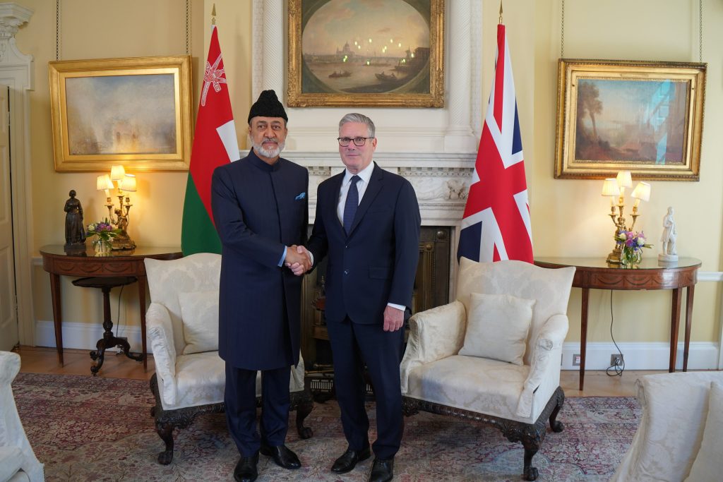 His Majesty meets UK Prime Minister
