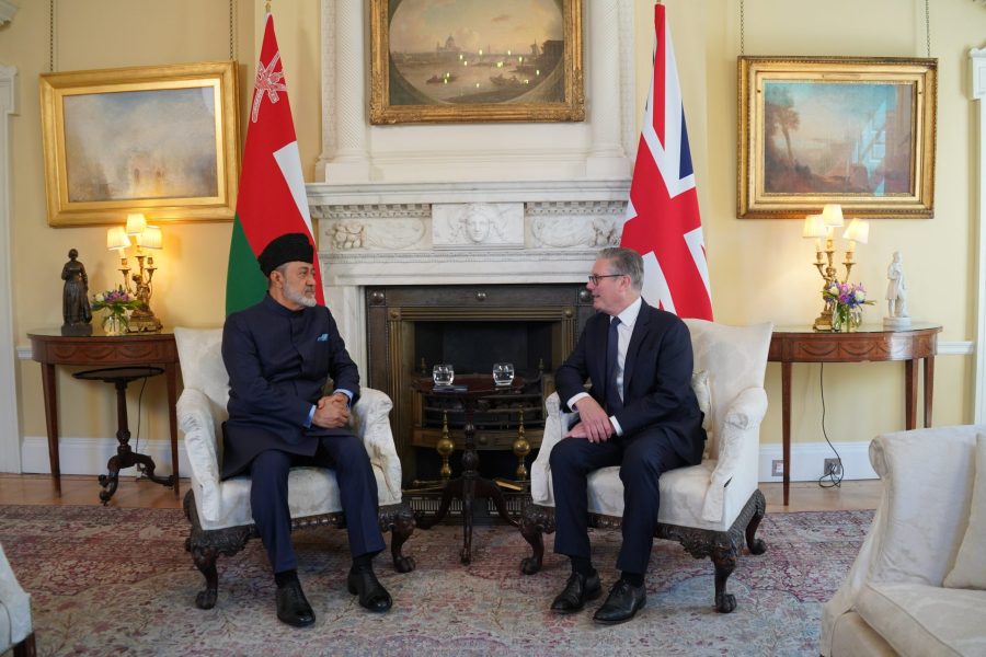 His Majesty meets UK Prime Minister