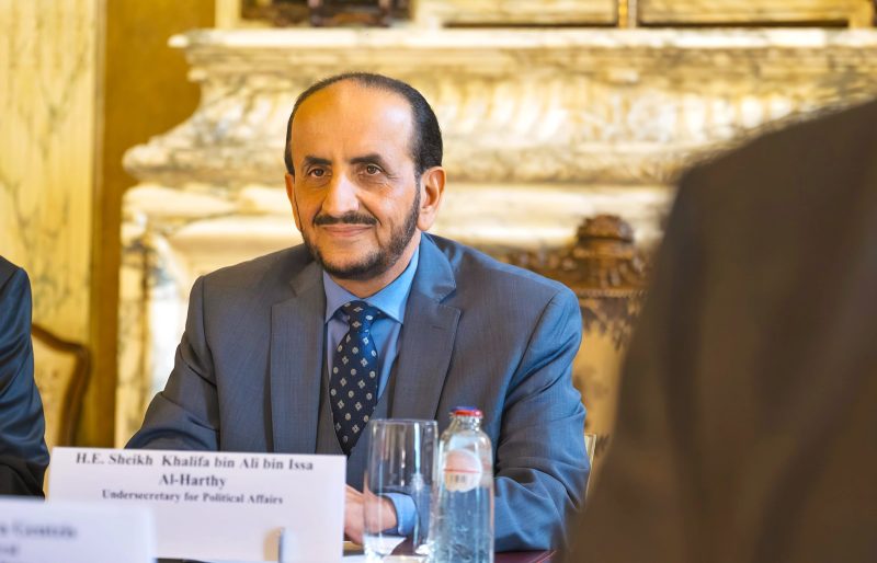 Sheikh Khalifa at Oman Belgium talks