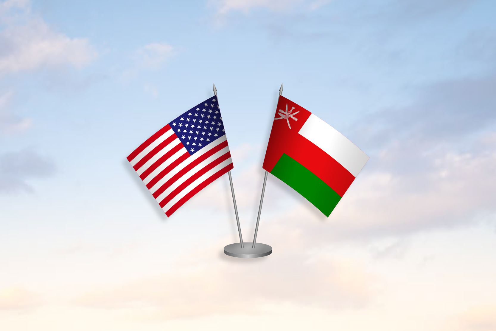 Oman-USA-flags