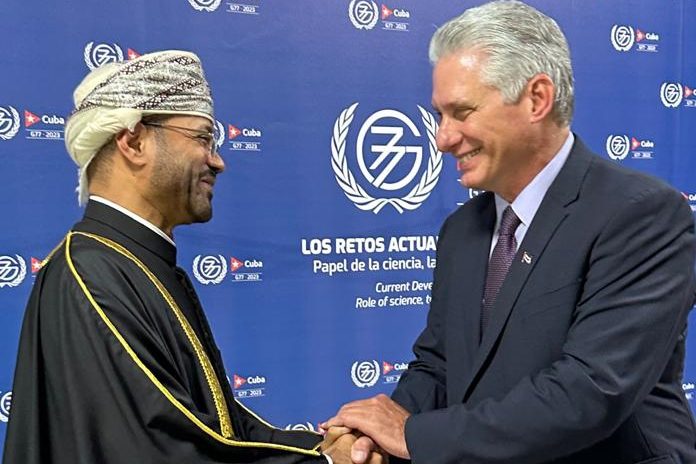 Sayyid-Badr-meets-Cuban-President-on-sidelines-of-G77-Cuba