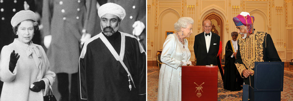 Sultan Qaboos and Queen Elizabeth II