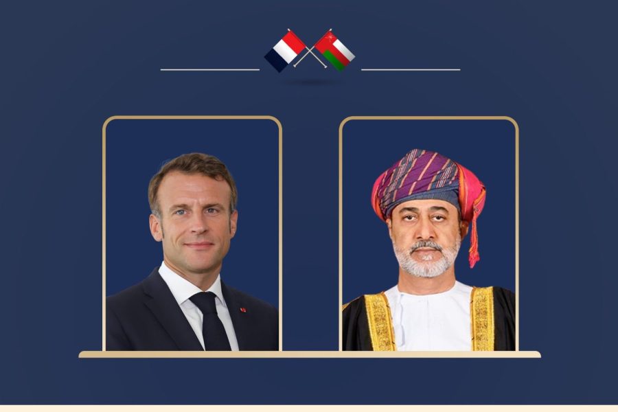 His Majesty in a phone call with French President