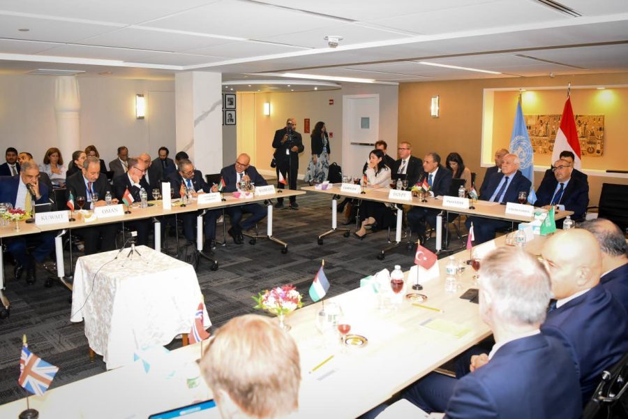 Oman at panel discussion on Gaza and a Arab League meeting in New York