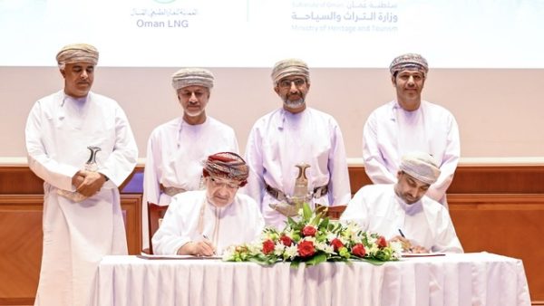 Minister of Heritage and Tourism signing Oman Maritime Museum deal